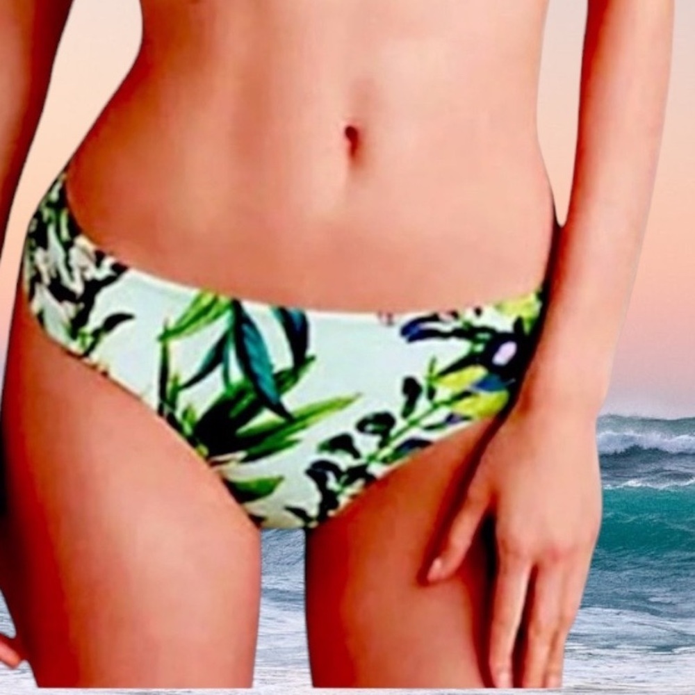 Anthropologie Ruched Bikini Bottoms Xlarge 14 Swim Mix + Match Wedgewood Blue